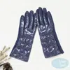 Fashnzfab Glittered Shiny Padded Puffer Smart Gloves In Blue