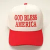 Fashnzfab God Bless America Message Embroidered Baseball Cap In Red