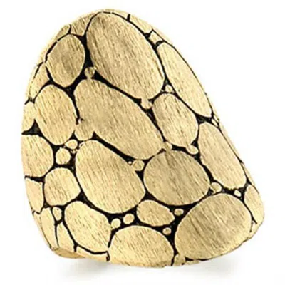 Fashnzfab Gold Brass Ring With No Stone In Neutral