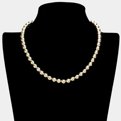Fashnzfab Gold Dipped Ball Chain Necklace