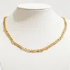 Fashnzfab Gold Dipped Bold Flat Mariner Link Chain Necklace In Gold