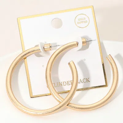 Fashnzfab Gold Dipped Bold Open Hoop Earrings In Multi