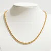 Fashnzfab Gold Dipped Classic Wheat Chain Necklace In Gold