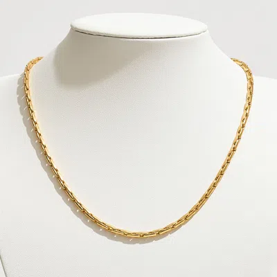 Fashnzfab Gold Dipped Classic Wheat Chain Necklace
