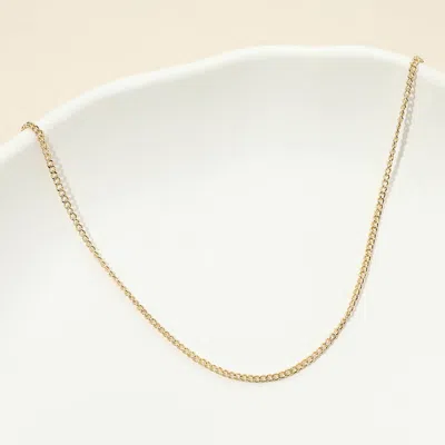 Fashnzfab Gold Dipped Curb Chain Necklace