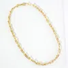 Fashnzfab Gold Dipped Hardware Chain Link Necklace In Gold