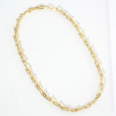 Fashnzfab Gold Dipped Hardware Chain Link Necklace
