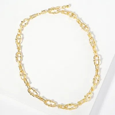 Fashnzfab Gold Dipped Industrial Chain Necklace