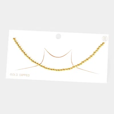 Fashnzfab Gold Dipped Metal Ball Necklace