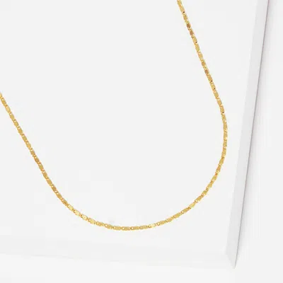Fashnzfab Gold Dipped Metal Chain Necklace 16" L