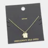 Fashnzfab Gold Dipped Metal Christmas Gift Pendant Necklace In Gold
