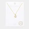 Fashnzfab Gold Dipped Mother Of Pearl Hand Pendant Necklace In Multi
