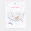 Fashnzfab Gold Dipped Oklahoma State Pendant Necklace In Gold