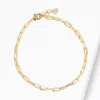 Fashnzfab Gold Dipped Open Metal Oval Link Bracelet Gold In Gold