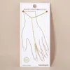 Fashnzfab Gold Dipped Paperclip Chain Hand Chain Bracelet In Gold