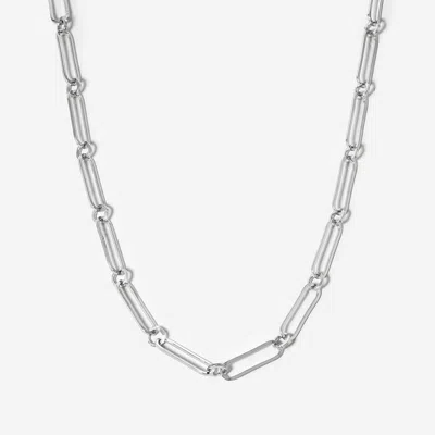 Fashnzfab Gold Dipped Paperclip Chain Necklace In Green