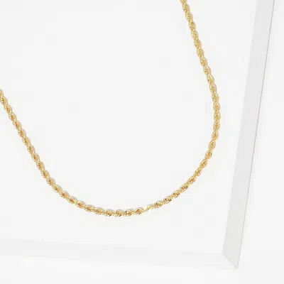 Fashnzfab Gold Dipped Rope Chain Metal Necklace
