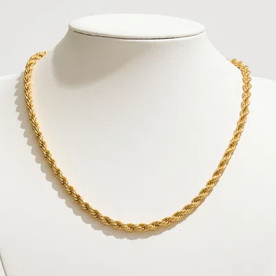 Fashnzfab Gold Dipped Rope Chain Necklace 18" + 1" L