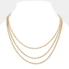 Fashnzfab Gold Dipped Rope Metal Chain Layered Necklace In Gold