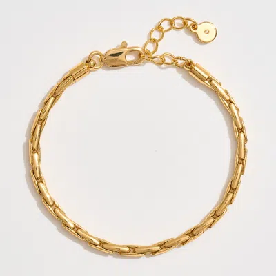 Fashnzfab Gold Dipped Sleek Elongated Link Bracelet