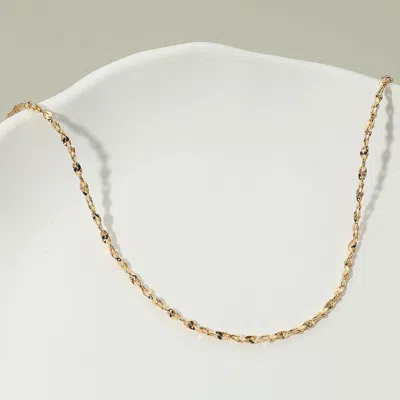 Fashnzfab Gold Dipped Twisted Chain Necklace
