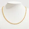 Fashnzfab Gold Dipped Twisted Rope Chain Necklace In Gold