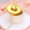Fashnzfab Gold Lid Detailed Jewelry Trinket Box In Gold