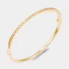 Fashnzfab Gold Plated Cz Embellished Evening Bangle Bracelet Gold In Gold