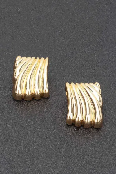 Fashnzfab Gold Plated Metal Earring