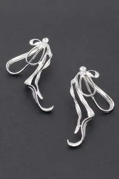 Fashnzfab Gold Plated Metal Earring In Black