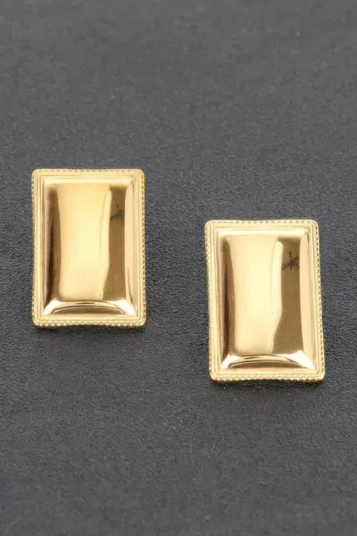 Fashnzfab Gold Plated Metal Earring In Pink