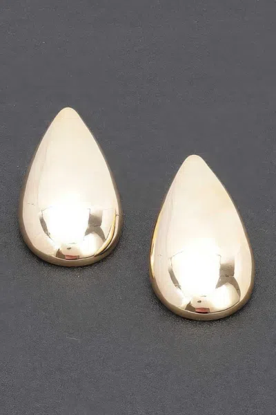 Fashnzfab Gold Plated Metal Earring In Silver