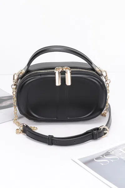 Fashnzfab Golden Touch Clutch In Black