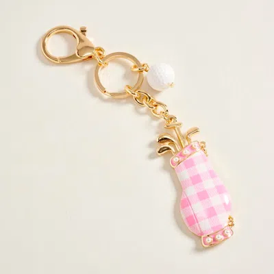 Fashnzfab Golf Bag Charm Drop Keychain Bag Charm In Red