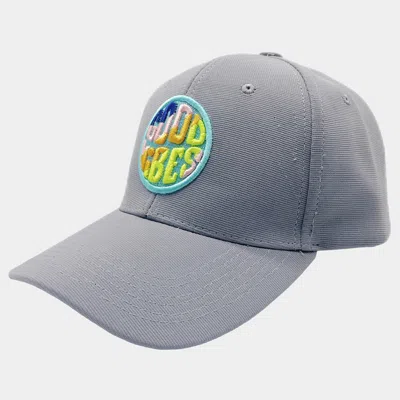 Fashnzfab Good Vibes Message Baseball Cap In Gray