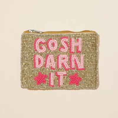 Fashnzfab Gosh Darn It Star Seed Beaded Mini Pouch Bag In Multi