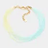 Fashnzfab Gradation Seed Beaded Layered Bracelet Blue, Multi In Multi