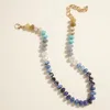 Fashnzfab Gradient Multi Beaded Necklace - Blue In Blue