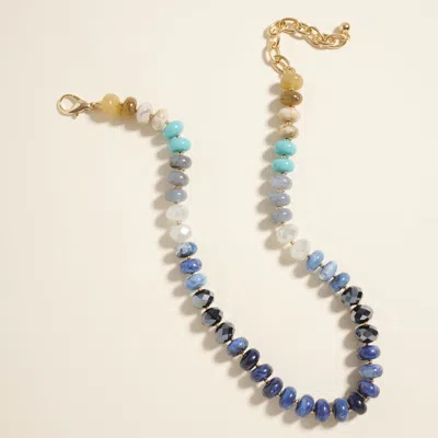 Fashnzfab Gradient Multi Beaded Necklace - Blue