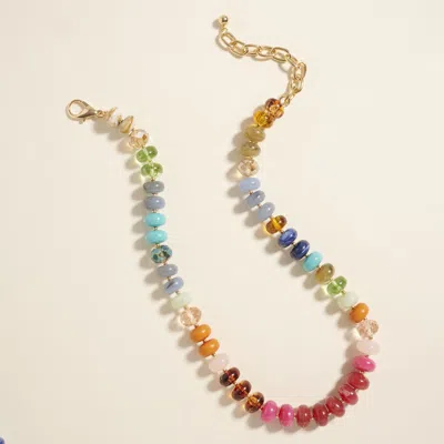 Fashnzfab Gradient Multi Beaded Necklace - Multi