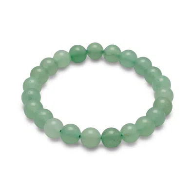 Fashnzfab Green Aventurine Bead Stretch Bracelet