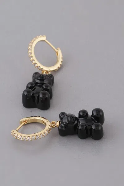 Fashnzfab Gummy Bear Drop Earrings In Gold