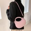 Fashnzfab Half Moon Small Shoulder Bag / Crossbody Bag In Pink