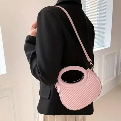 Fashnzfab Half Moon Small Shoulder Bag / Crossbody Bag In Pink