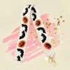 Fashnzfab Halloween Bat Pumpkin Seed Beaded Bag Strap In White