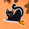 Fashnzfab Halloween Black Cat Iron On Patch