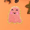 Fashnzfab Halloween Ghost Iron On Patch In Pink