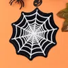 Fashnzfab Halloween Spider Web Iron On Patch In Black