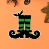 Fashnzfab Halloween Witch Legs Iron On Patch In Multi