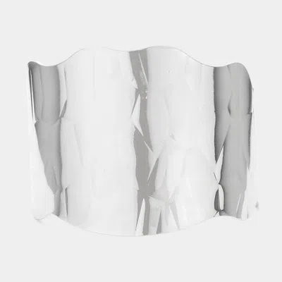Fashnzfab Hammered Metal Cuff Bracelet Rhodium In Multi